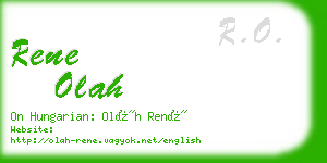 rene olah business card